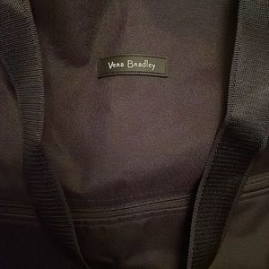 Vera Bradley black expandable travel bag, new with tags